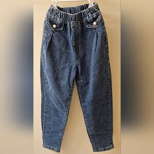 NWOT Faux pearl Jeans with elastic waist